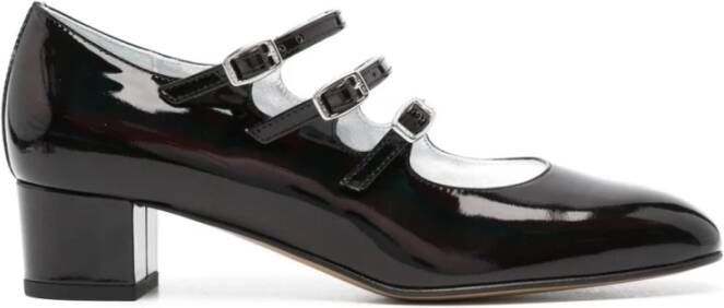 Carel Zwarte leren Mary Janes pumps Black Dames