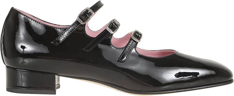 Carel Zwarte Leren Pumps Elegante Stijl Black Dames