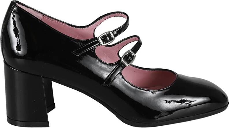 Carel Iconische Mary Jane Hak Zwarte Schoen Black Dames