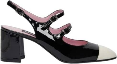 Carel Tweekleurige Papaya Pumps met Mid Block Heel Black Dames