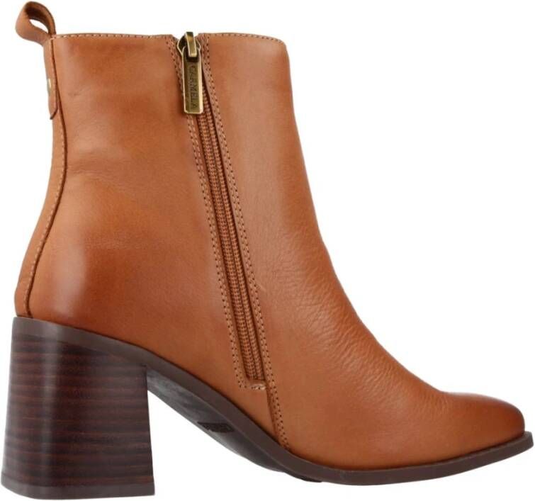 Carmela Elegant Heeled Boots Brown Dames