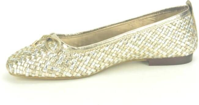 Carmela Metallic Gevlochten Ballet Flats Yellow Dames