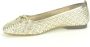 Carmela Metallic Gevlochten Ballet Flats Yellow Dames - Thumbnail 1