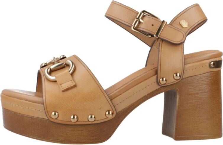 Carmela Platte Sandalen voor Vrouwen Brown Dames