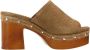 Carmela Stijlvolle Heeled Mules Sandaal Brown Dames - Thumbnail 2