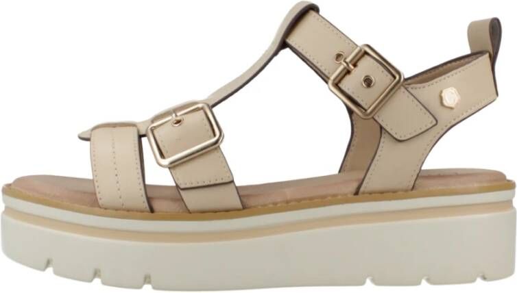 Carmela Stijlvolle Platte Sandalen Beige Dames