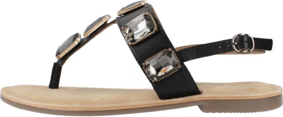 Carmela Stijlvolle Platte Sandalen Black Dames