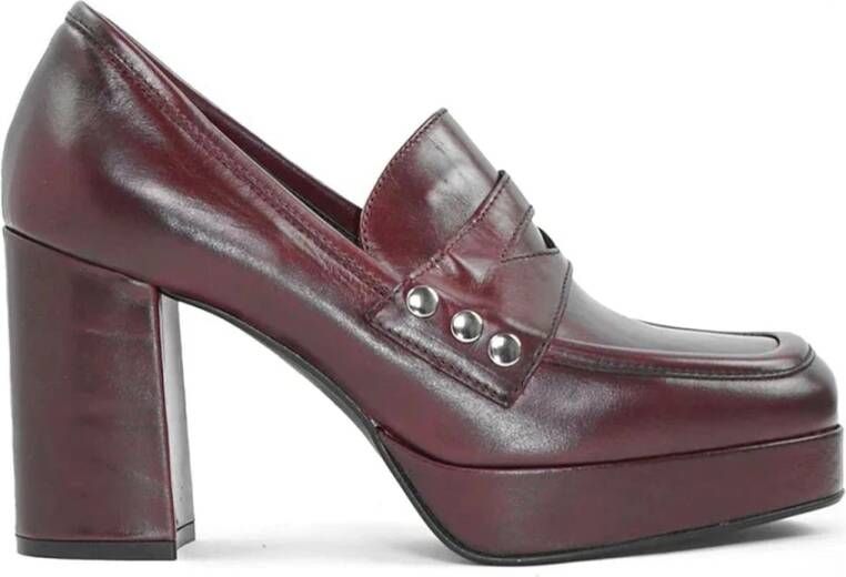 Carmens Rode Clam Loafers Red Dames