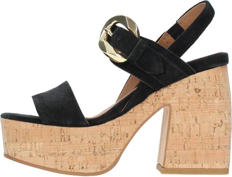 Carmens Sandalen Zwart Black Dames