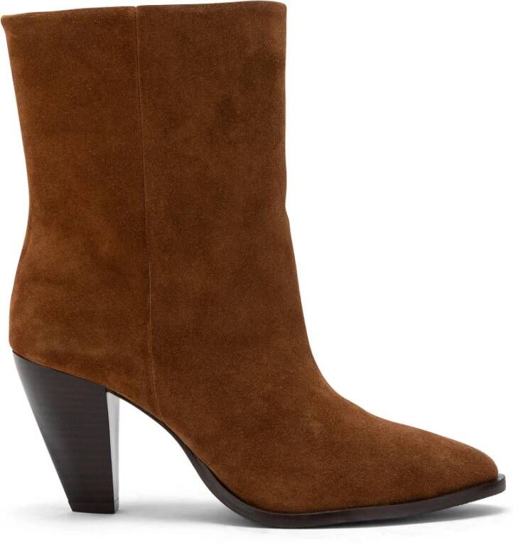 Carmens Unieke Cone Heel Enkellaarzen Brown Dames