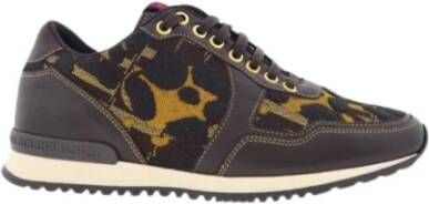 Carolina Herrera Bruine Camouflage Leren Sneakers Multicolor Dames