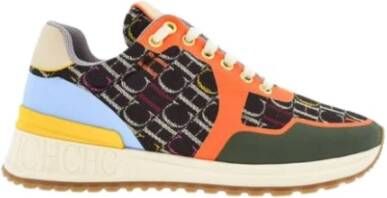 Carolina Herrera Bruine Canvas Sneakers met Chiribitas Multicolor Dames