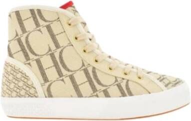 Carolina Herrera Canvas Caracas Platform Sneakers Beige Heren