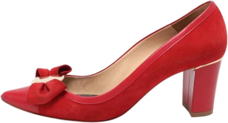 Carolina Herrera Pre-owned Leather heels Red Dames