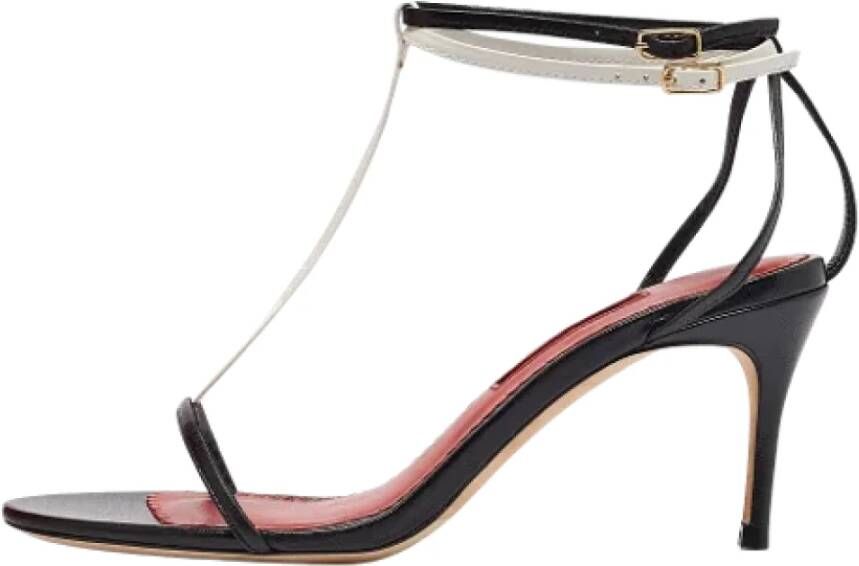 Carolina Herrera Pre-owned Leather sandals Black Dames