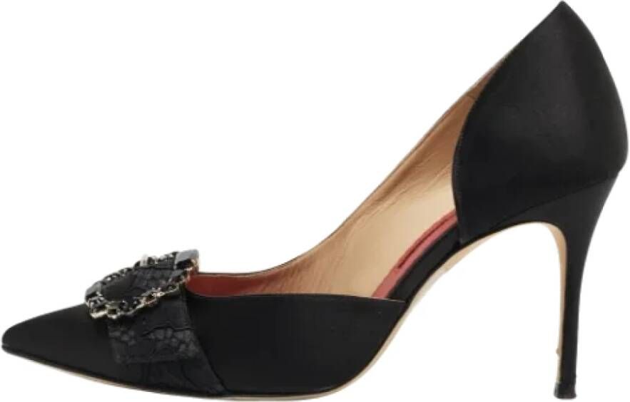 Carolina Herrera Pre-owned Satin heels Black Dames