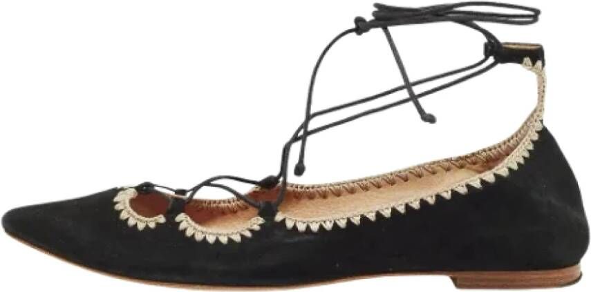 Carolina Herrera Pre-owned Suede flats Black Dames