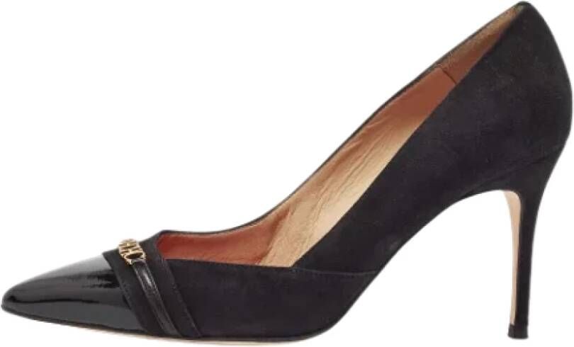 Carolina Herrera Pre-owned Suede heels Black Dames