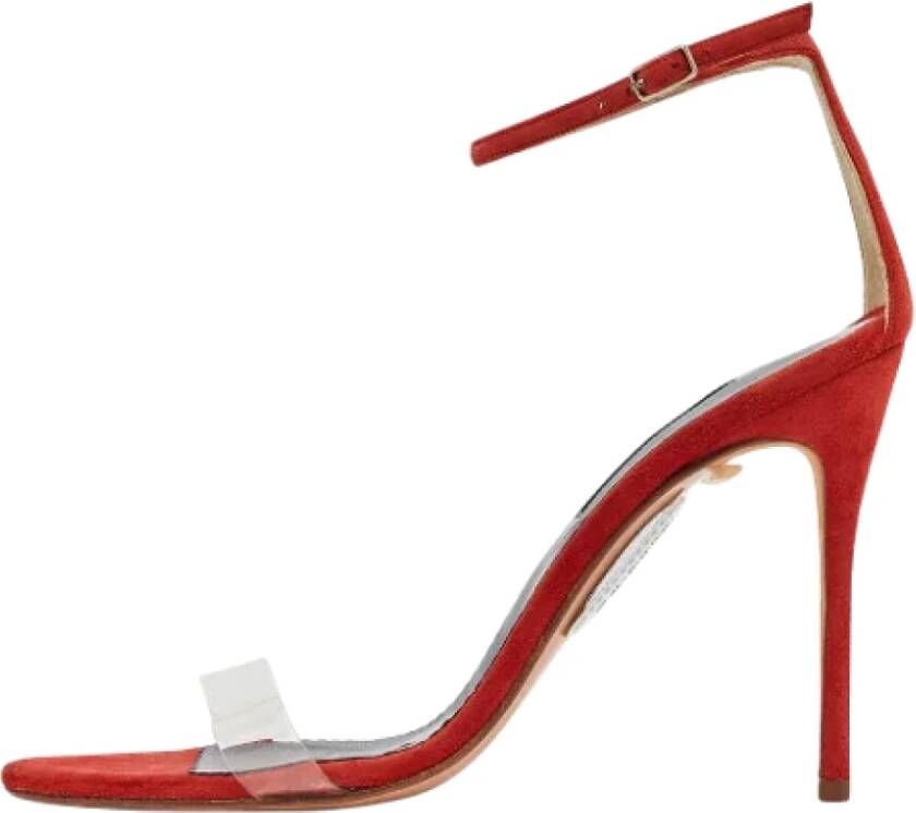 Carolina Herrera Pre-owned Suede sandals Red Dames