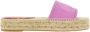 Carolina Herrera Quilted Initials Insignia Leather Espadrilles Pink Dames - Thumbnail 1