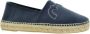 Carolina Herrera Zwarte Leren Insignia Espadrilles Black Dames - Thumbnail 1