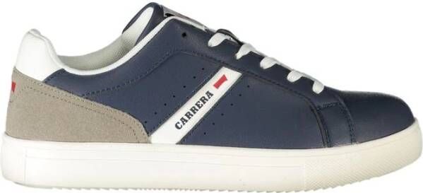 Carrera Blauwe Polyester Sneaker met Contrastdetails Blue Heren