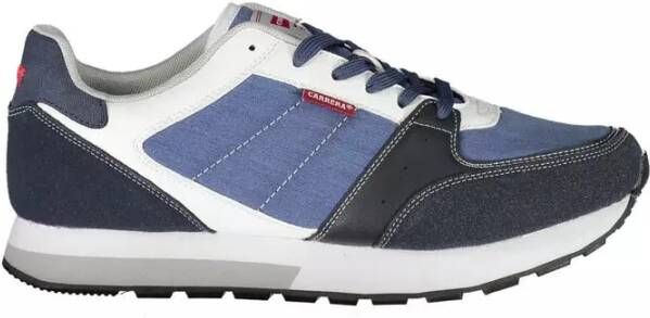 Carrera Blauwe Polyester Sneaker met Veters en Logo Blue Heren