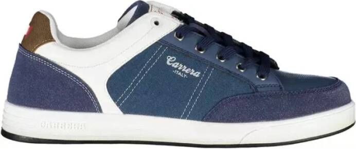 Carrera Blauwe Polyester Sneaker met Veters en Logo Blue Heren