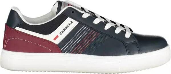 Carrera Blauwe Polyester Sneaker met Veters en Logo Blue Heren