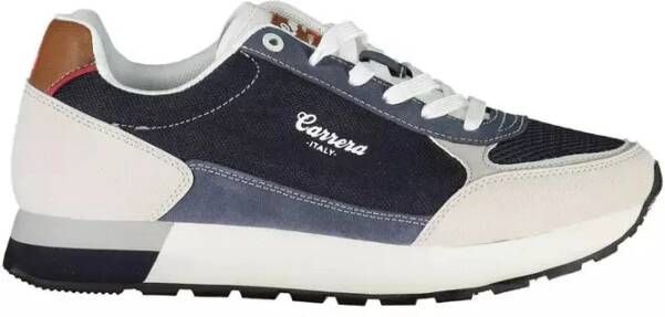 Carrera Blauwe Polyester Sneaker met Veters en Logo Multicolor Heren