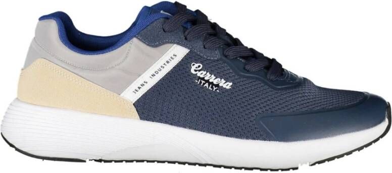 Carrera Blauwe Sportieve Veterschoenen met Contrastdetails Blue Heren