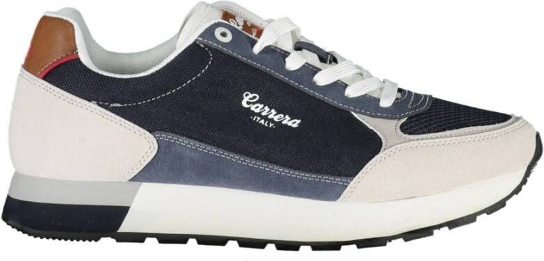 Carrera Blauwe Sportieve Veterschoenen met Contrastdetails Multicolor Heren