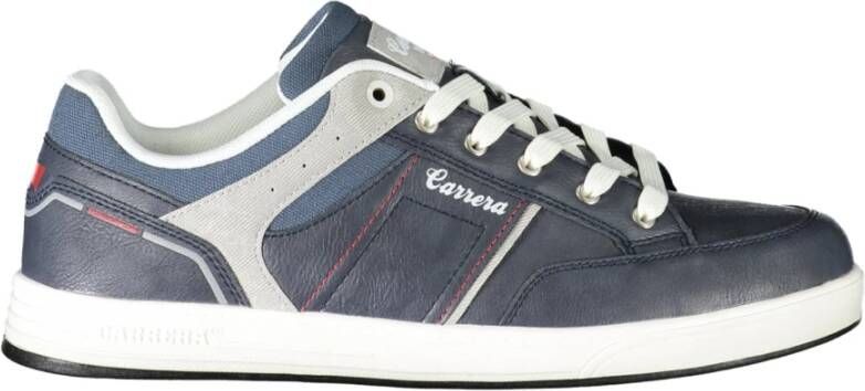 Carrera Blauwe Sportieve Vetersneakers Contrast Logo Blue Heren