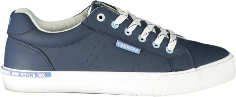 Carrera Blauwe Sportieve Vetersneakers Contrast Logo Blue Heren