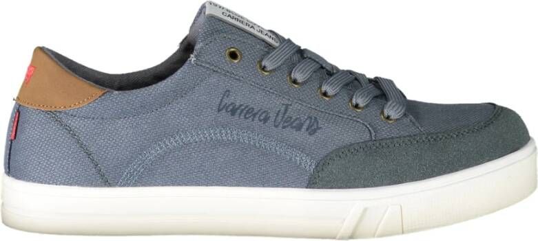 Carrera Blauwe Sportieve Vetersneakers met Contrastdetails Blue Heren