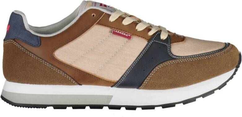 Carrera Bruine Sportieve Veterschoenen met Contrastdetails Brown Heren