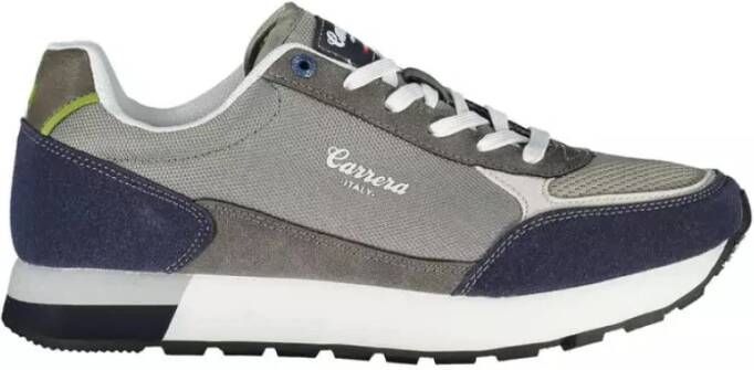 Carrera Grijze Polyester Sneaker met Veters en Logo Gray Heren