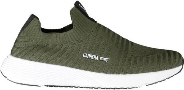 Carrera Groene Polyester Sneaker met Elastiek Contrastdetails Logo Green Heren