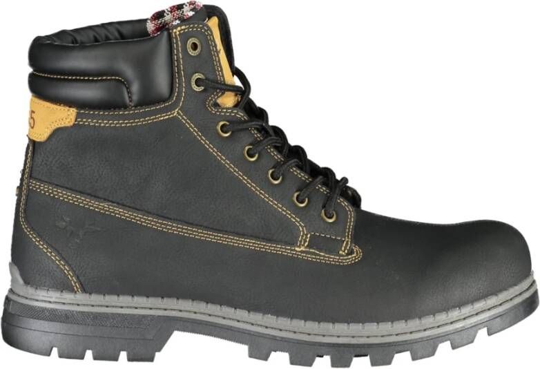 Carrera Heren Zwarte Veterschoen met Contrastdetails Black Heren