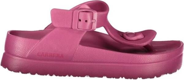 Carrera Roze Polyethyleen Sandalen met Enkel Gesp Pink Dames