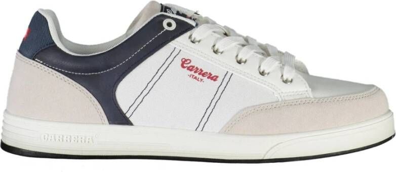 Carrera Sportieve witte vetersneakers met contrastdetails Multicolor Heren