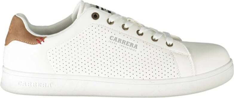 Carrera Sportieve witte vetersneakers met contrastdetails White Heren