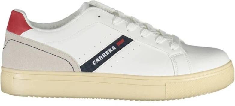 Carrera Sportieve witte vetersneakers met contrastdetails White Heren