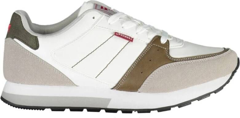 Carrera Sportieve witte vetersneakers met contrastdetails White Heren