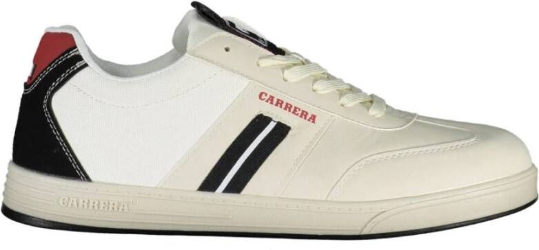 Carrera Sportieve witte vetersneakers met contrastdetails White Heren