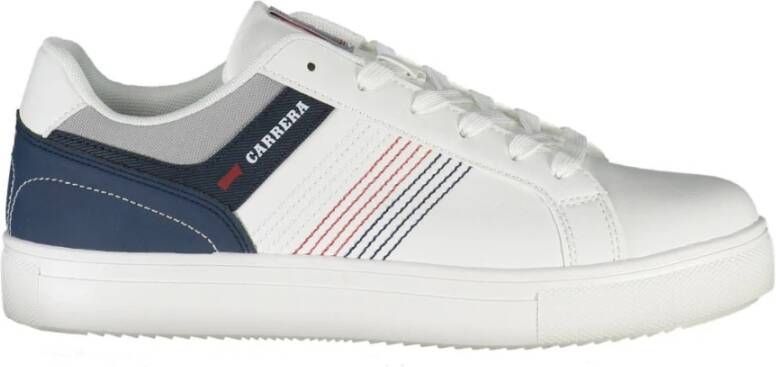 Carrera Sportieve witte vetersneakers met contrastdetails White Heren