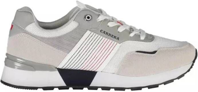 Carrera Witte contrast sneakers met eco-leer Multicolor Heren