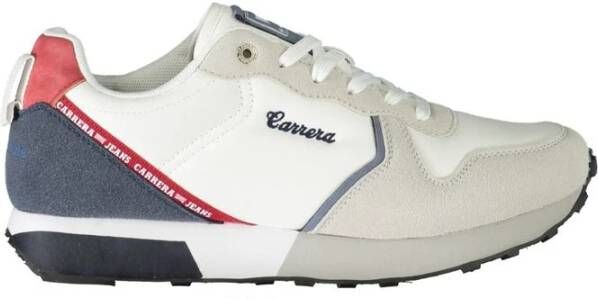 Carrera Witte Polyester Sneakers met Veters Contrastdetails Logo Multicolor Heren