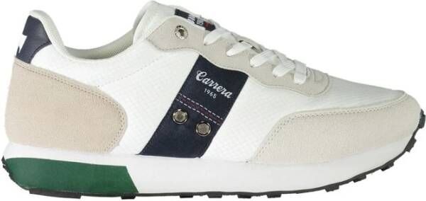 Carrera Witte Polyester Sneakers met Veters Contrastdetails Logo Multicolor Heren