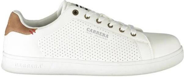 Carrera Witte polyester sneakers met veters contrastdetails logo White Heren